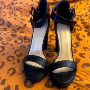 Model tribe Black strap heels!